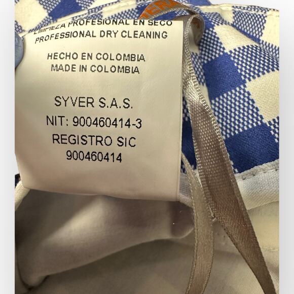 Silvia Tcherassi Blue Gingham Saturnio Skirt Size Small - Picture 7 of 7